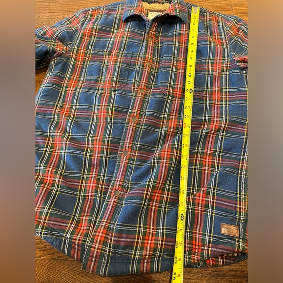 L.L. Bean Sherpa Lined Scotch Plaid Shirt Jacket - Picture 5 of 7